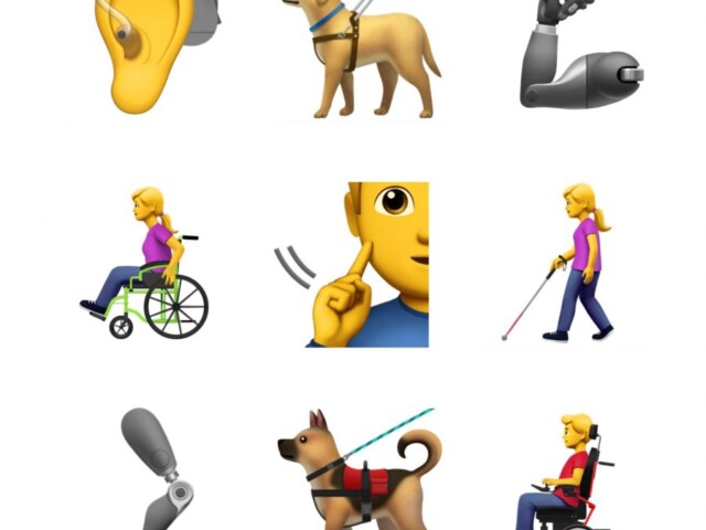 Novos emojis incorporam deficiências físicas